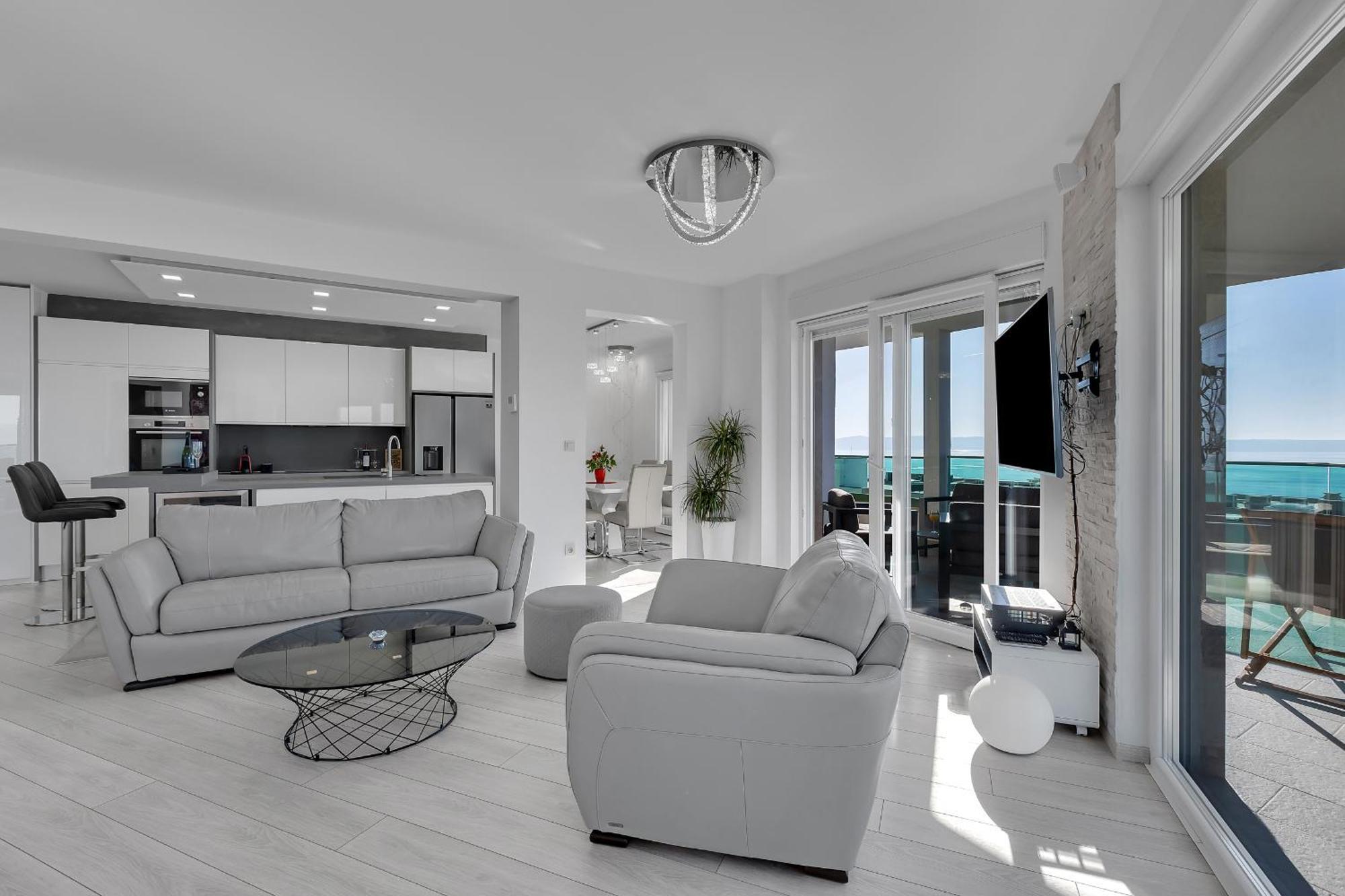 Exclusive Penthouse Big Blue With Private Jacuzzi Apartment Makarska Bagian luar foto